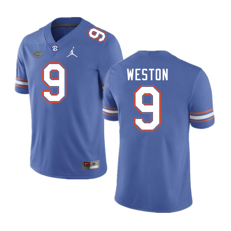 Men #9 Ja'Markis Weston Florida Gators College Football Jerseys Stitched-Royal